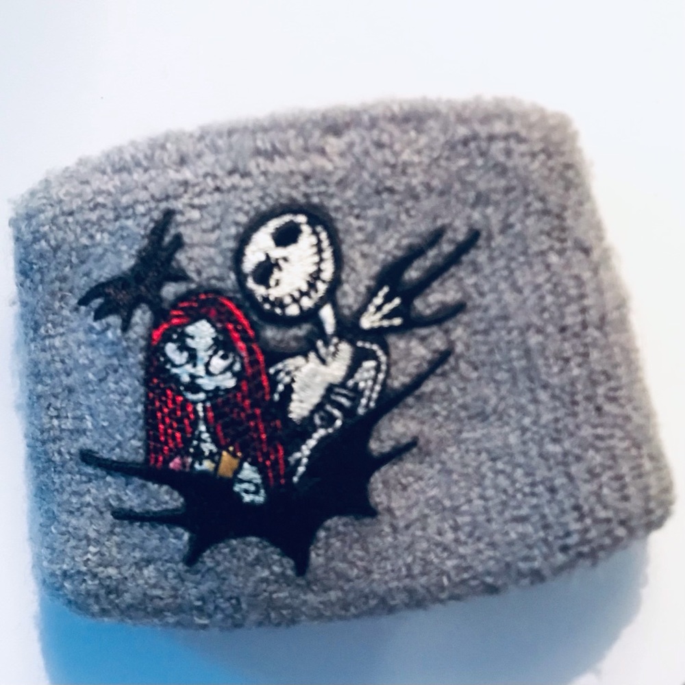EUC The Nightmare Before Christmas Wristband - Punk Jack Skellington Sally